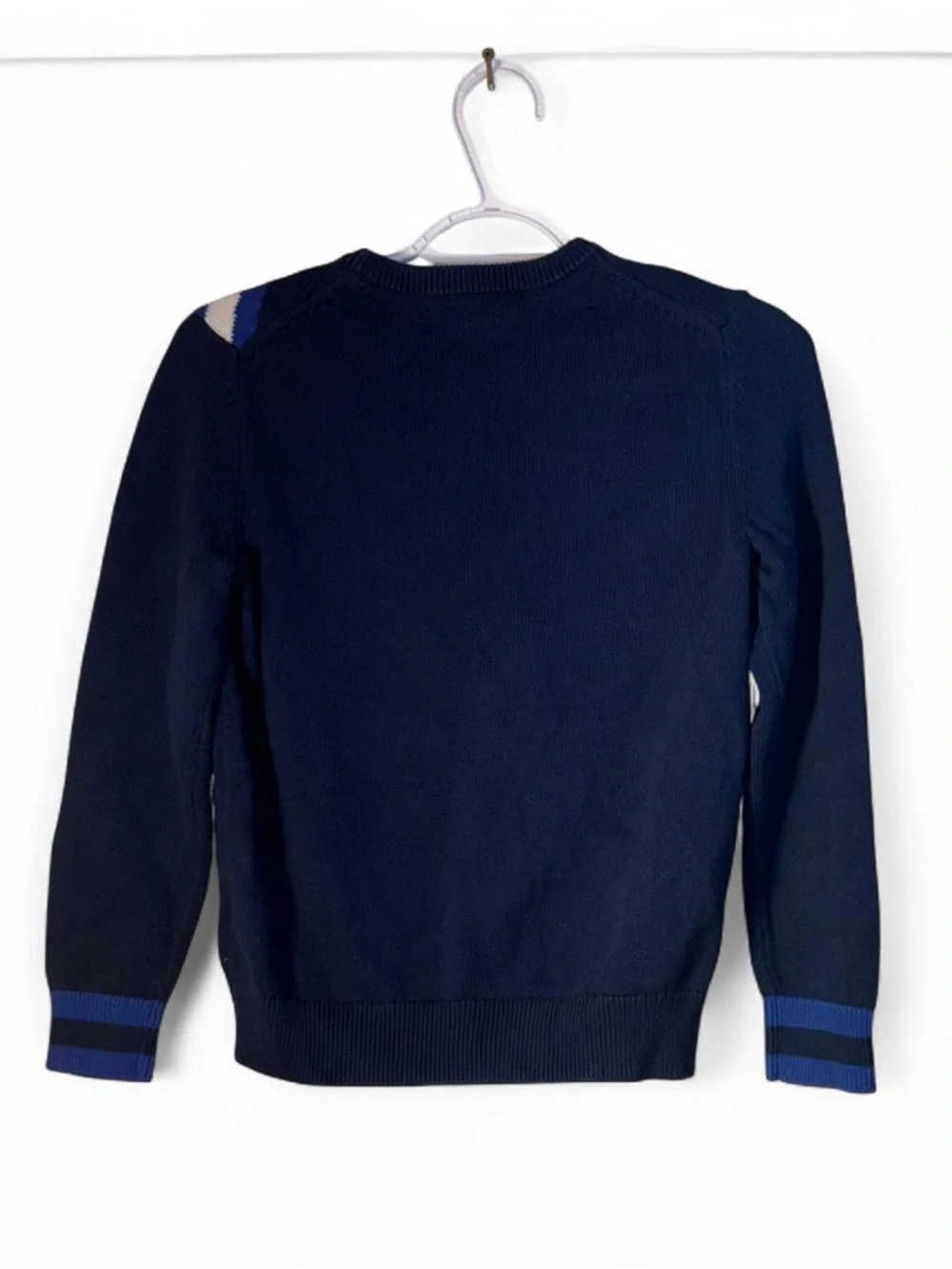 GAP Navy Star Wars Crewneck Sweater with Red, Blue, Yellow Stripes